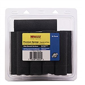 Whizz 25002 4" Premium Black Concave Foam Mini Roller 10Pk