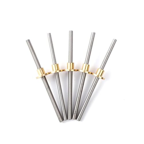 Vis trapézoïdale T12 contre les défauts d'axe Z lot de 5 tiges 200mm avec écrous