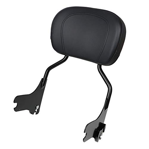 DSISIMO Black Detachable Upright Passenger Backrest Sissy Bar With Pad Fit For Touring Road King Street Glide FLHR FLHX FLHT FLTR 1997-2008