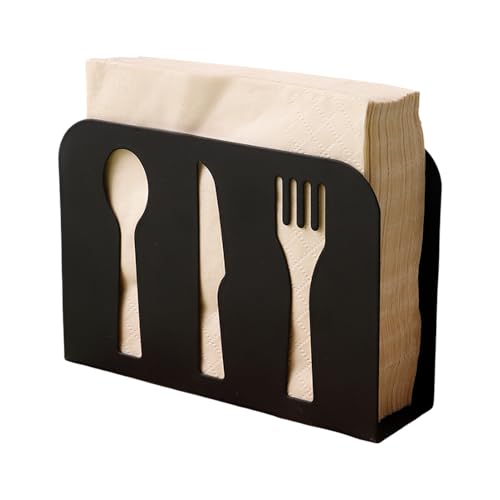 Lista de Servilleteros favoritos de las personas. 38 Servilleteros para Mesa Elegantes, Diseño Sencillo, Soporte de Servilletas de Metal, Adecuado para Uso en Cocinas, Comedores y Restaurantes, Negro