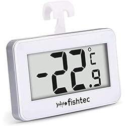 Termómetro de nevera electrónico - Triple sistema de enganche: gancho, soporte, magnético. Sonda integrada - Temperatura positiva y negativa - Grados Celsius y Fahrenheit