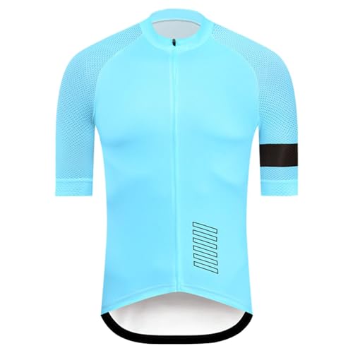 RUMAOZIA Maillot de ciclismo para hombre, manga corta, maillot de ciclismo de manga corta para hombre, verano, cremallera completa, calle, bicicleta de montaña, camiseta de ciclismo transpirable, O