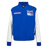 Pro Standard WOMENS NHL NEW YORK RANGERS CLASSIC CHENILLE VARSITY JACKET ROYAL BLUE/WHITE M
