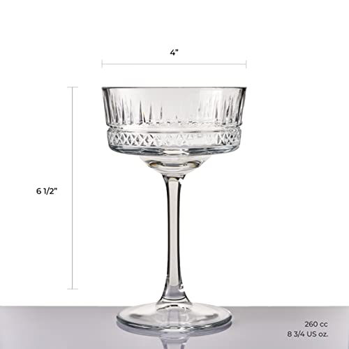 Pasabahce 471726 Vintage Coupe Glasses Set Of 6 - Exclusive Champagne thumb #2