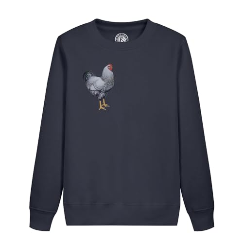Sweatshirt enfant poule dessin fait main, le cadeau idéal avec une illustration née en France