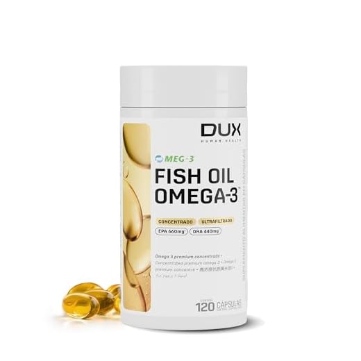 Fish Oil Ômega 3-120 Cápsulas - Ultra Concentrado, Selo MEG-3, 660mg EPA, 440mg DHA, 2.000mg de Óleo de Peixe Super Filtrado, Suplementos Naturais - DUX HUMAN HEALTH