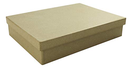 Clairefontaine ES Décopatch BT031O - Un support en papier brun mâché 16,5x22,5x4,5 cm, Boite fomat A5