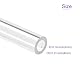DMiotech 4 Stück 4mm x 8mm (5/32 Zoll x 5/16 Zoll) klare Acrylrohre starre Kunststoffrohre 10 für Aquarium-Wasserleitung, Wasserkühlsystem, Rohrinstallation