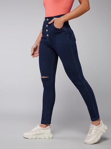 Image of Dolce Crudo Distressed High Rise Skinny Jeans for Women