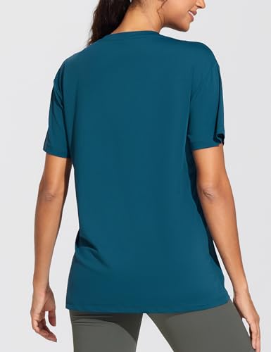 THE GYM PEOPLE Women's Short Sleeve Loose Fit T Shirts Basic Summer Casual V-Neck Breathable Workout Tee Tops2