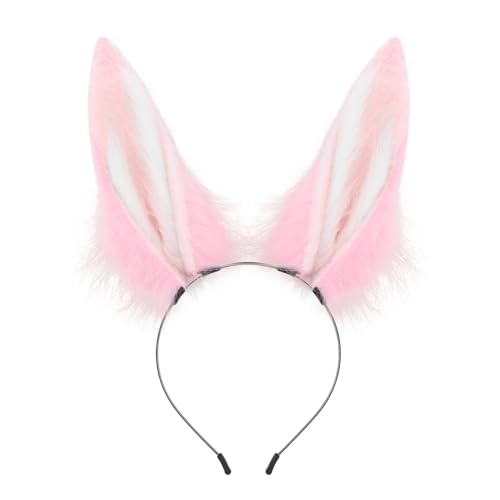 COSYEARS Animal Bunny Ears Headband Artificial Plush Headwear Halloween Christmas Party Costume Accessories