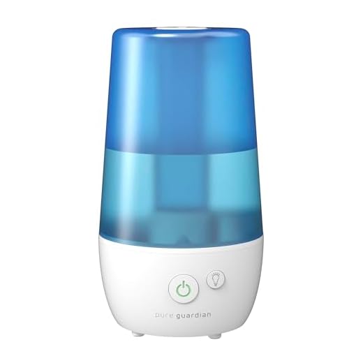 PureGuardian H965 Ultrasonic Cool Mist Humidifier for Bedrooms, Babies Nursery, Quiet, Filter-Free, 1 Gallon Tank Up to 70 Hour Run Time, Treated Tank Reduces Mold, Pure Guardian Desktop