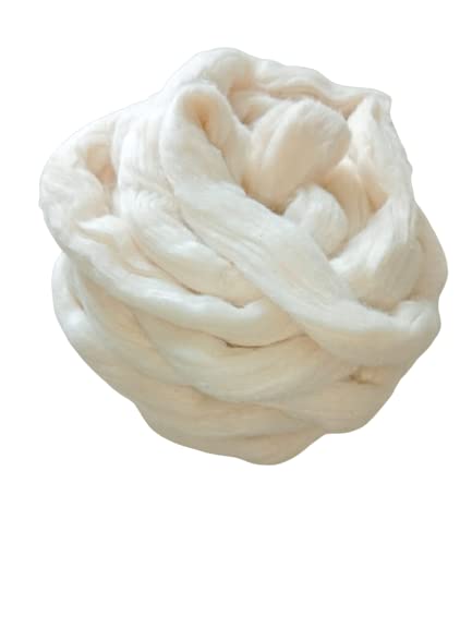 Hookcart Cotton Yarn for Pooja Wicks, Cotton Roll for Pooja Room, Loose Cotton for Pooja, White, 500 Gram-picture-22