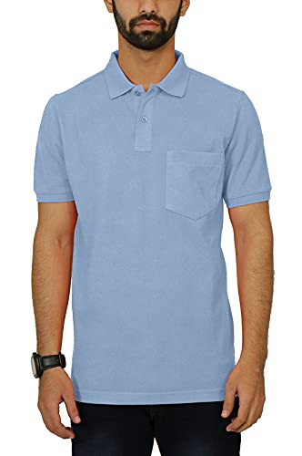 Image of Celsius Men's Half Sleeve Classic Solid Pique Polo with Pocket