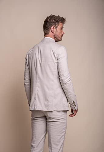Summer Spring Stone Beige Linen Men’s Suit Wedding Slim Fit Jacket and Pants Sold Separately2