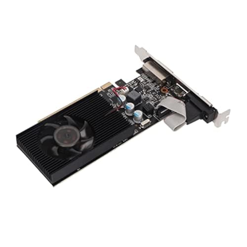610 Graphics Card, 2GB DDR3, Support DirectX 11 64 Bit, Single Fan GPU PC Gaming Video Card, PCI Express 2.0, VGA, DVI,