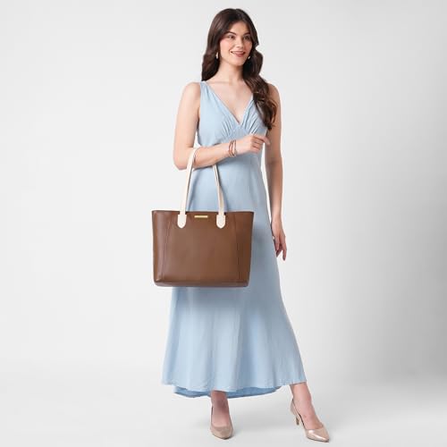 Image of Caprese Devon Large Tote Bag for Women with Comfortable Straps & Multi-Compartment | Stylish Shoulder & Handheld Bag | Fits Up to 16 Inch Laptop | Perfect for Work, Travel & Daily Use
