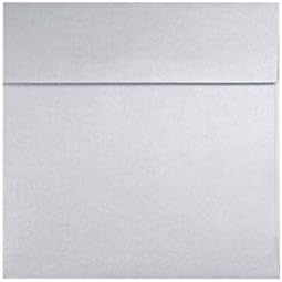 8 x 8 Square Envelopes - Silver Metallic (50 Qty.)
