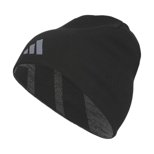 Adidas Mens Reversible Skully Beanie – Two-Sided Skull Cap Winter Hat
