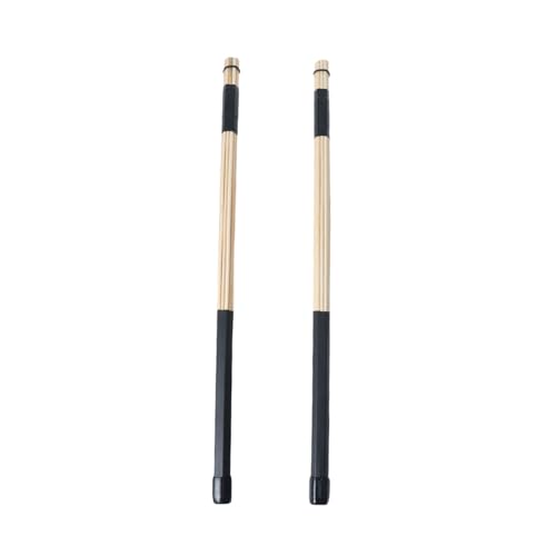 Baquetas HANABASS para Jazz y Música Folk, Ligeros y de Bajo Volumen, Cepillos de Varillas, Color Negro