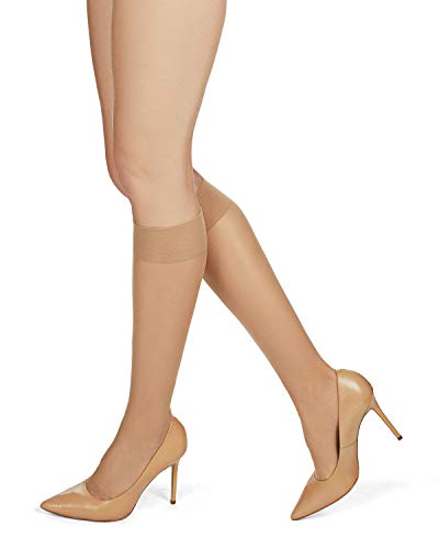 MeMoi Women's Light Support Sheer Knee Highs