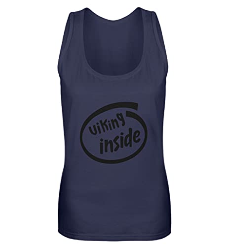 Débardeur bleu femme Viking Inside L : haut de sport mythologique et fitness