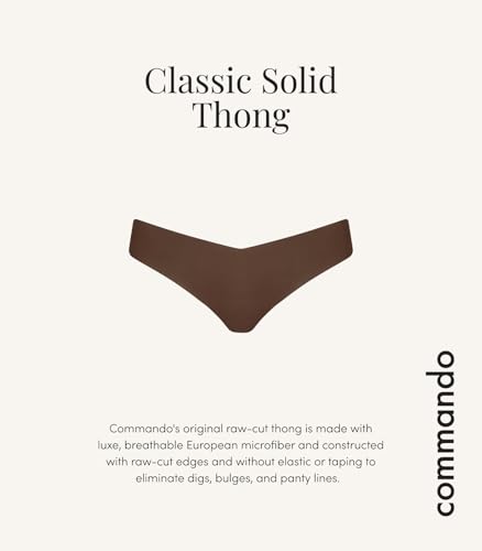 Image of commando Classic Thong | Invisible Everyday Thong | No-Show Underwear Loved by Celebrities & Stylists | Raw-Cut Microfiber
