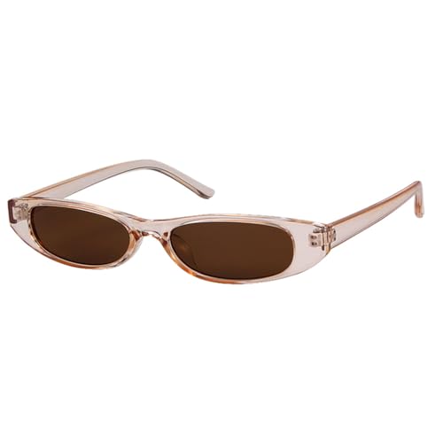 Lunettes de soleil oeil de chat MUTYNE à cadre mince et verres ovales rétro sexy