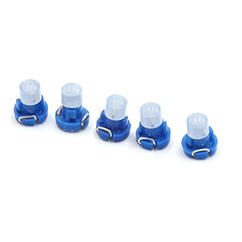 Uxcell 5pcs 12V Blue T3 LED Dash Lights Cover