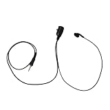 BLUE CENTURY ブルーセンチュリー 国内メーカー 特定小電力 トランシーバー 【ブルーセンチュリー/アイコム/アルインコ/スタンダード/エフ・アール・シー/モトローラ 1ピンねじ込みプラグ (VOX非対応)】対応 3.5mm 防水 イヤホンマイク 予備イヤーパッド付属付 (インナイヤー型【W022】, 1本)