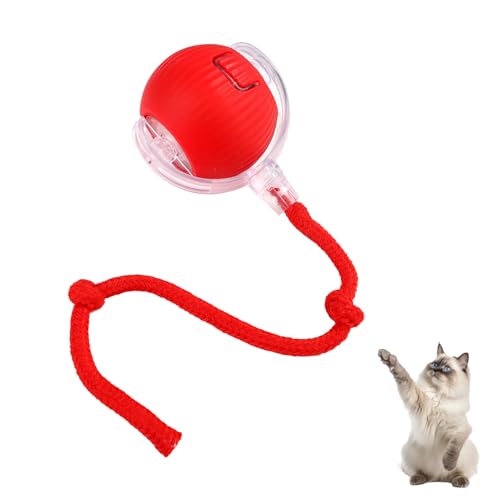 Chewie Ball for Dogs, Interactive Cat Ball Toy Smart Rolling Ball Chewie Doggie Ball Smart Automatic Rolling Pet Ball with Charging Cable for Dogs Cats Entertainment and Exercise
