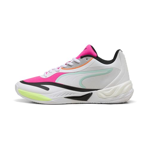 Puma Men's All-Pro Nitro Basketball Shoes, White-Mint Melt-Fluro Pink PES AH25, 11 - image 2