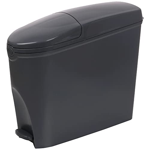 SUPAWASH-PRO Sanitary Bin 20L Slimline Washrooms Toilets Hygienic Disposal Pedal Container Bins for Female Ladies And Baby Hygiene Products - 20 litres Grey