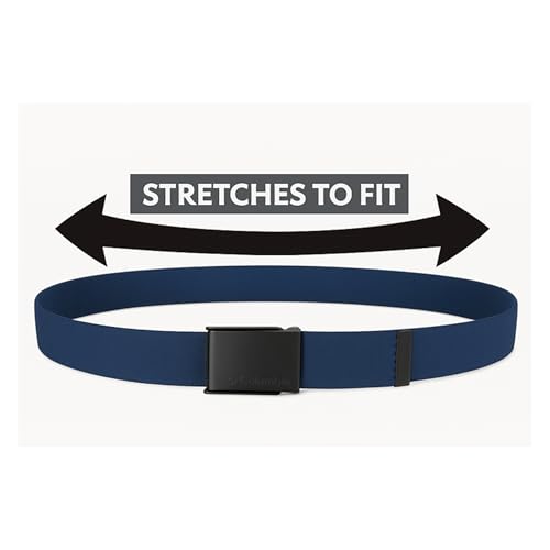 Image of Columbia Men's Military Plaque Buckle Fabric Belt- One Size 42 inch Length - Everyday and Outdoor Wear