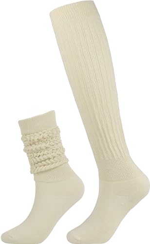 Slouch Socks Women - Knee High Scrunch Socks - Boot Sock for Womens Size 5-112