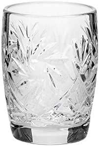 GL4319-50, 1.5 Oz Hand Made Vintage Crystal Glasses, Vodka Shots Old-fashioned Glassware, Set of 6