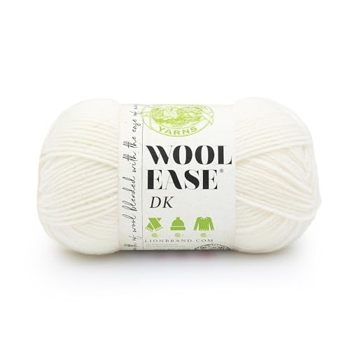 Image of Lion Brand Yarn, Wool-Ease DK Crochet & Knit Yarn, Cream, Off White, 1 Pack