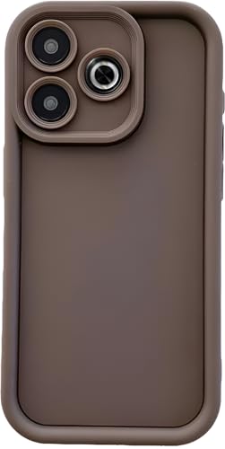 Image of Scalebee Case Cover for Mi Redmi 13 5G / Poco M6 Plus 5G, Brown | Matte Soft, Flexible Silicon, Shockproof, Camera Protection