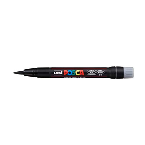 Image of POSCA PCF-350 Paint Marker | 1-10 mm Soft Brush Tip (Black Ink)
