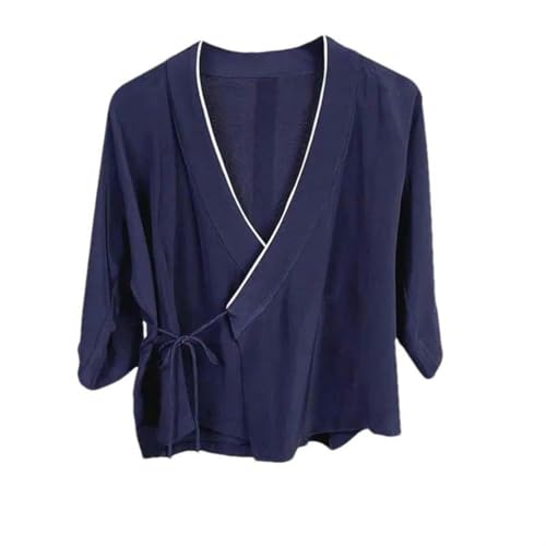 Chemise Tai Chi en coton et lin à manches mi-longues style chinois zen pour homme