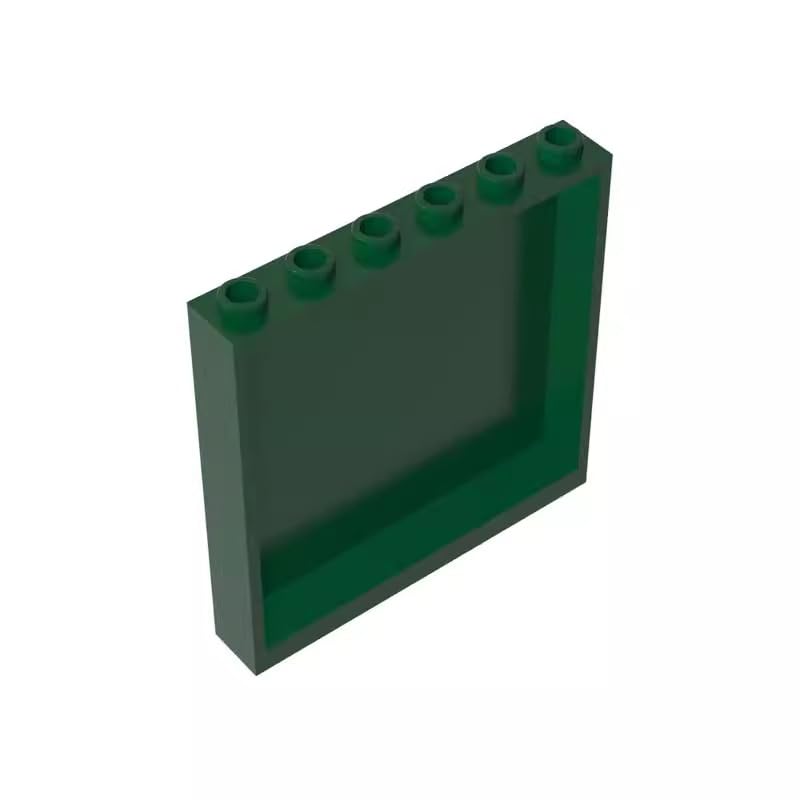Gobricks 59349 Door Panel 1x6x5 10 Pieces GDS-773 Compatible with Lego Building Blocks Color:Dark Green