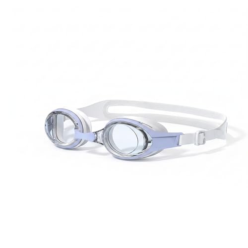 Image of BURNLAB Swimming Goggles for Everyday Pool Use, Clear Vision Lens, Easy Adjustable Strap, Unisex Adult (blue and white)