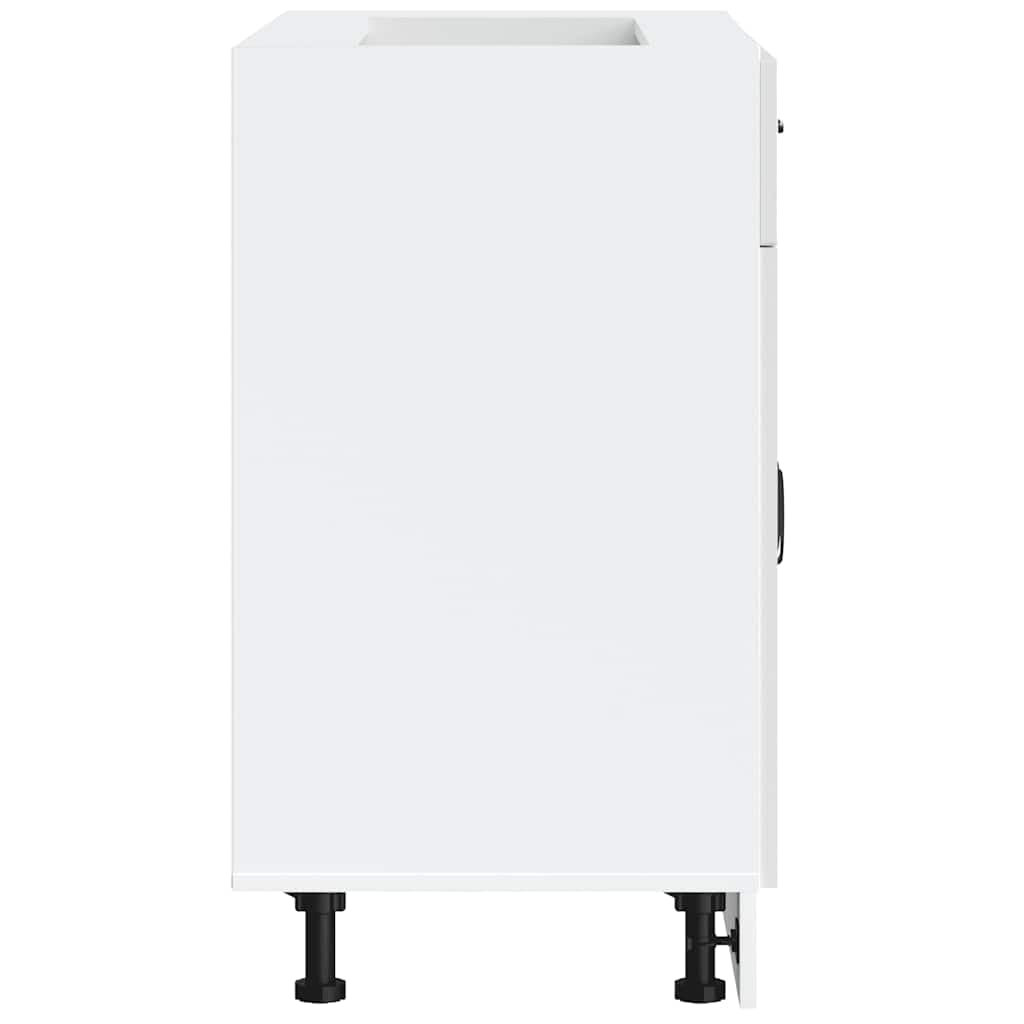 vidaXL Base de cuisine Lucca Blanc en bois multicouche