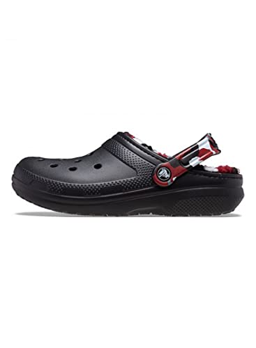Crocs Kids' Classic Lined Camo Clog 33-34 EU Black/Red Cover