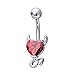 Produktbild Li-ly Premium Quality Girl Ring versilbert Bauchnabelpiercing Teufel in Herzform Bauchnabelpiercing aus Edelstahl Bauchnabelpiercing Schmuck Körper für Mädchen Geschenk