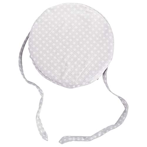 Tomaibaby Silla Creciente Cojín Estera Bebé Niño Niños Infantil Portátil Redondo Silla Alta Cojín Asiento Cojín de Plata