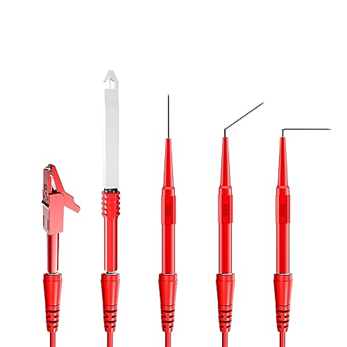 Image of Goupchn Back Probe Kit 30PCS Banana Plug to Copper Alligator Clip Automotive Test Leads Set with Alligator Clips, Wire Piercing Probes, 15PCS 30V Back Probe Pins for Car Repairing Diagnostic 5 Colors