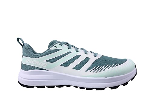 INOV8 Women's Trailfly Zero - Zero Drop Trail Running Shoes - Teal/White - 8.5 Standard
