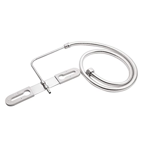 Image of Ruhe Jet Hands-free Spray | 304 Grade Stainless Steel Toilet Bidet Or Jet Hands-free Spray Round Nozzle, 2 Feet Heavy PVC Hose (Glossy)