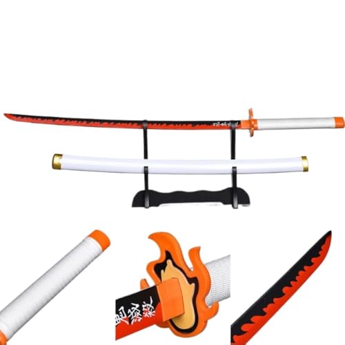 PET OFFICER 日輪刀。子供から大人まで使えるコスプレ小道具。善逸、忍、富岡義勇、時透無一郎、伊之助などにぴったり。誕生日や入学式などのイベントに最適なコスプレ小道具。 (煉獄杏寿郎 白鞘)